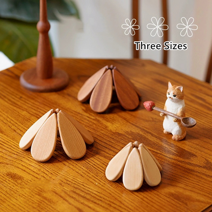 ⚡ 50K+ Sold 🔥Artisanal Wooden Coasters Trivets Set