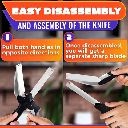 🔥SELLING FAST! ⚡50K+ SOLD - 2-in-1 Kitchen Scissors with Built-in Cutting Board